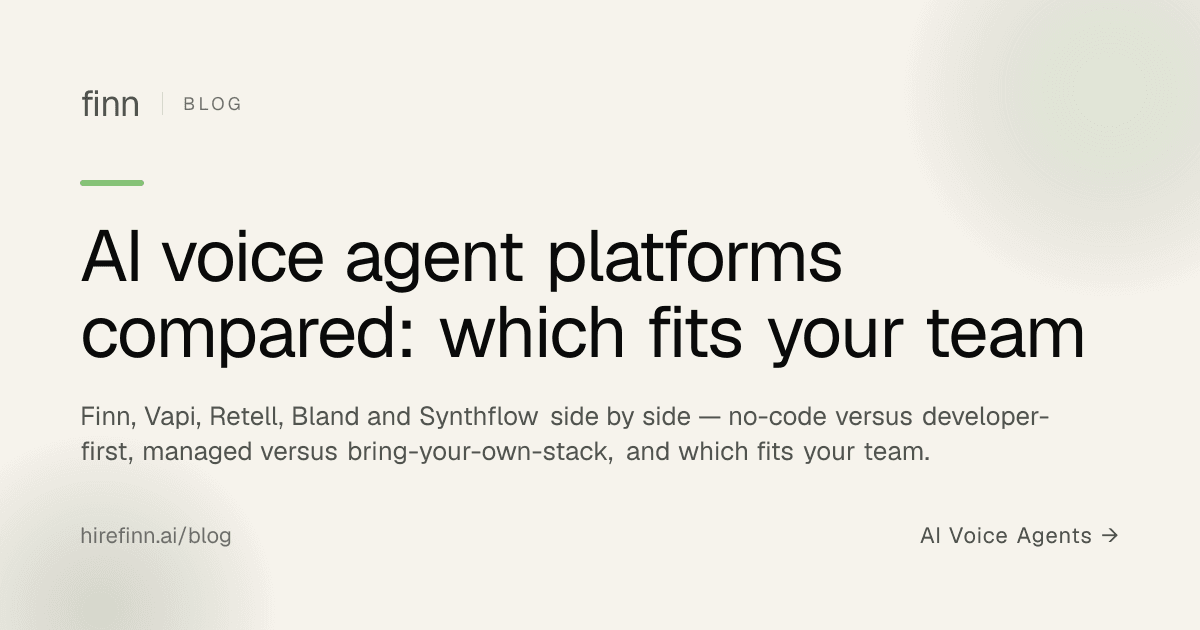 AI voice agent platforms compared: which fits your team