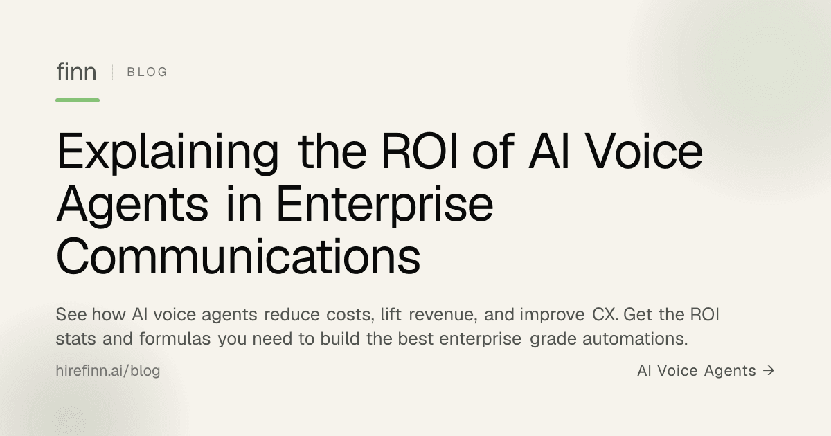 Explaining the ROI of AI Voice Agents in Enterprise Communications