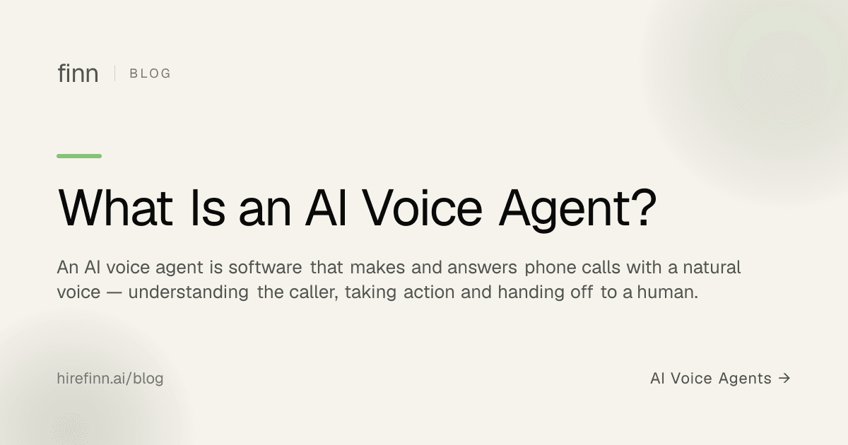 What Is an AI Voice Agent?